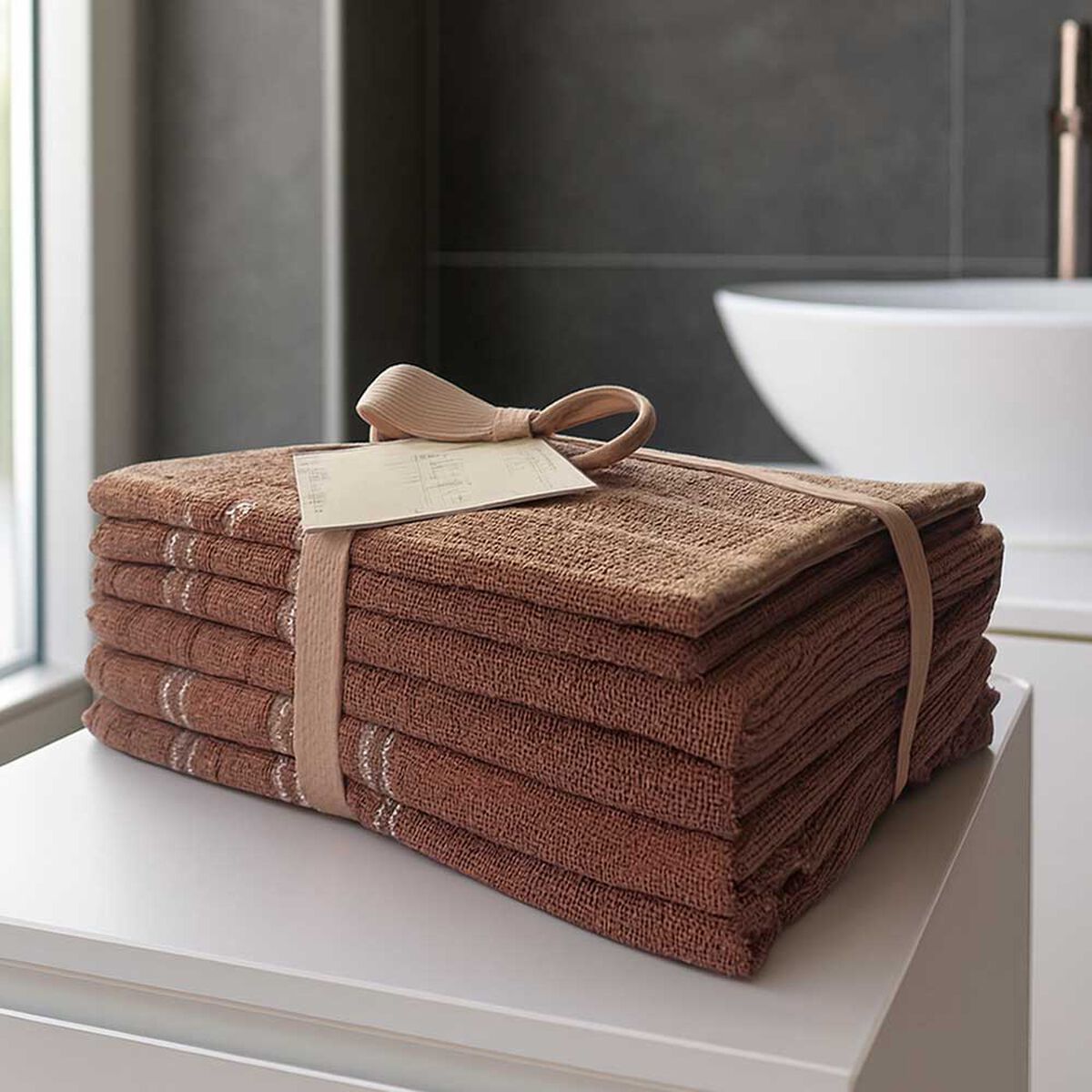 Set 6 Toallas Idetex Valencia Beige