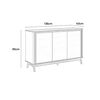Buffet Amuv Sara 3 Puertas Gris