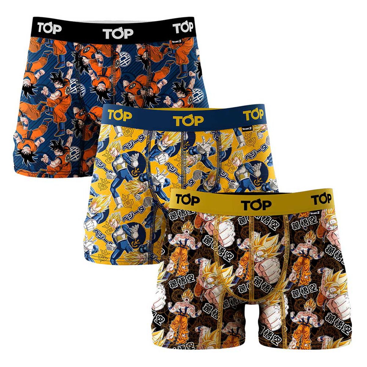 Pack 3 Bóxer Dragon Ball Z Hombre Top
