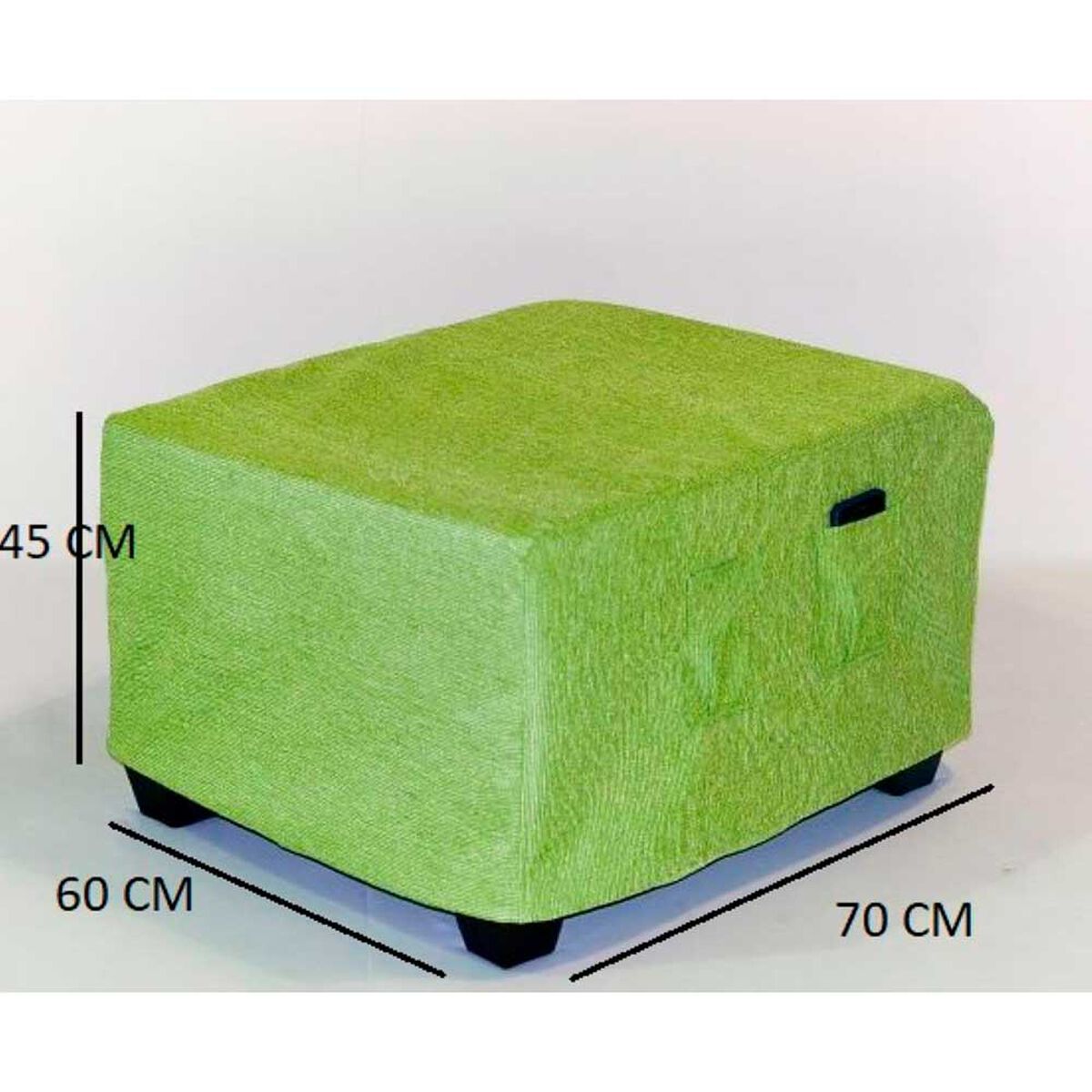 Pouf Cabsur Sorrento Felpa Verde