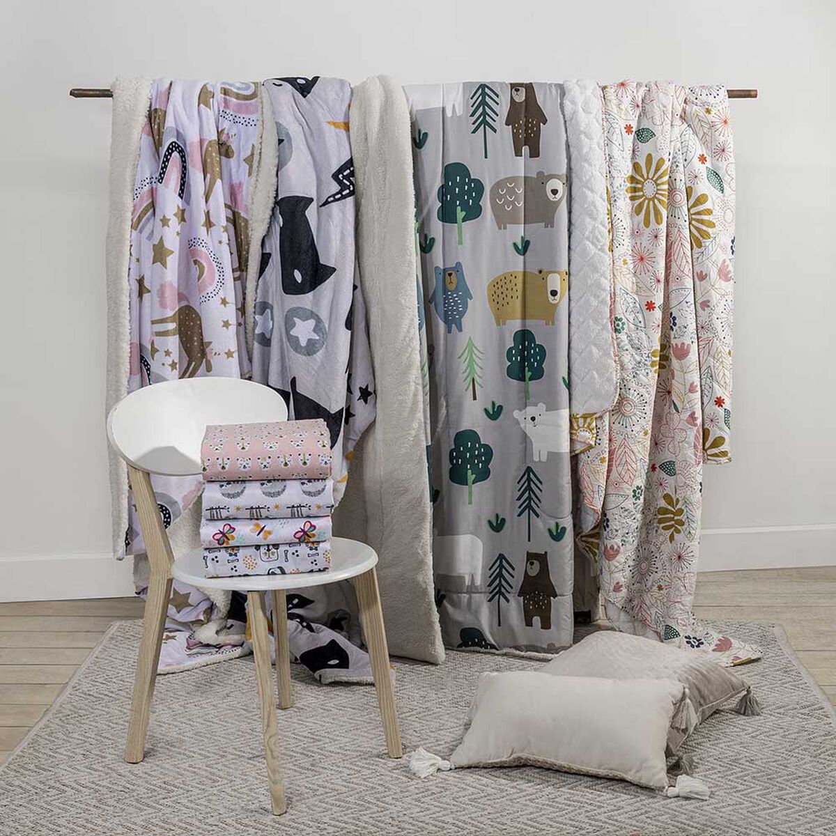 Frazada Infantil Flannel Sherpa Infantil Casanova Kids 1,5 Plazas Cars
