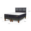 Cama Europea CIC Base Dividida 2 Plazas Grand Premium + Respaldo Torino Negro