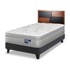 Combo Cama Europea Flex 1.5 Plazas Paradise +  Respaldo Colonia