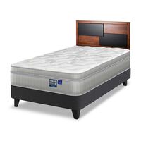 Combo Cama Europea Flex 1.5 Plazas Paradise +  Respaldo Colonia