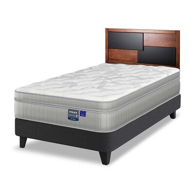 Imagen 1 del producto Combo Cama Europea Flex 1.5 Plazas Paradise +  Respaldo Colonia