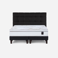 Cama Europea Rosen King Art 4 + Respaldo.
