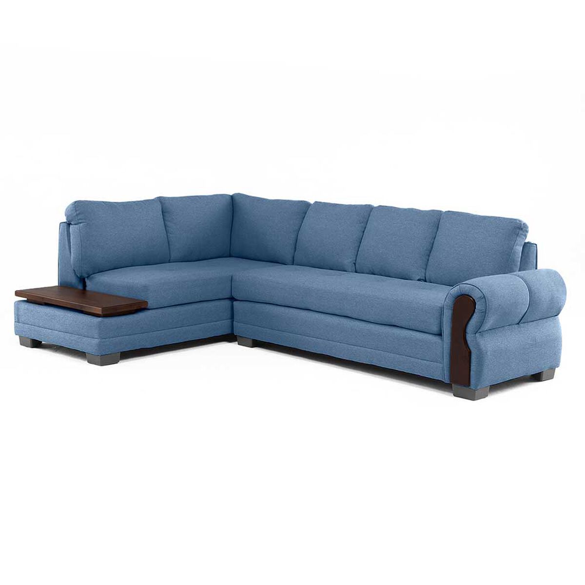Sof&aacute; Seccional Living Factory Michigan 6 Cuerpos Azul
