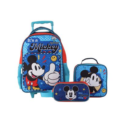 Pack 3 Piezas Mochila 15", Lonchera y Estuche Mickey