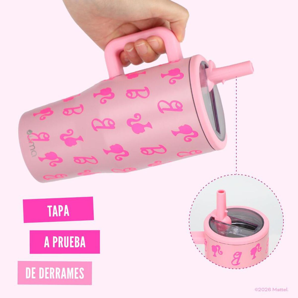 Vaso T&eacute;rmico UMA Barbie Vibes 590ml Acero Inox Rosa
