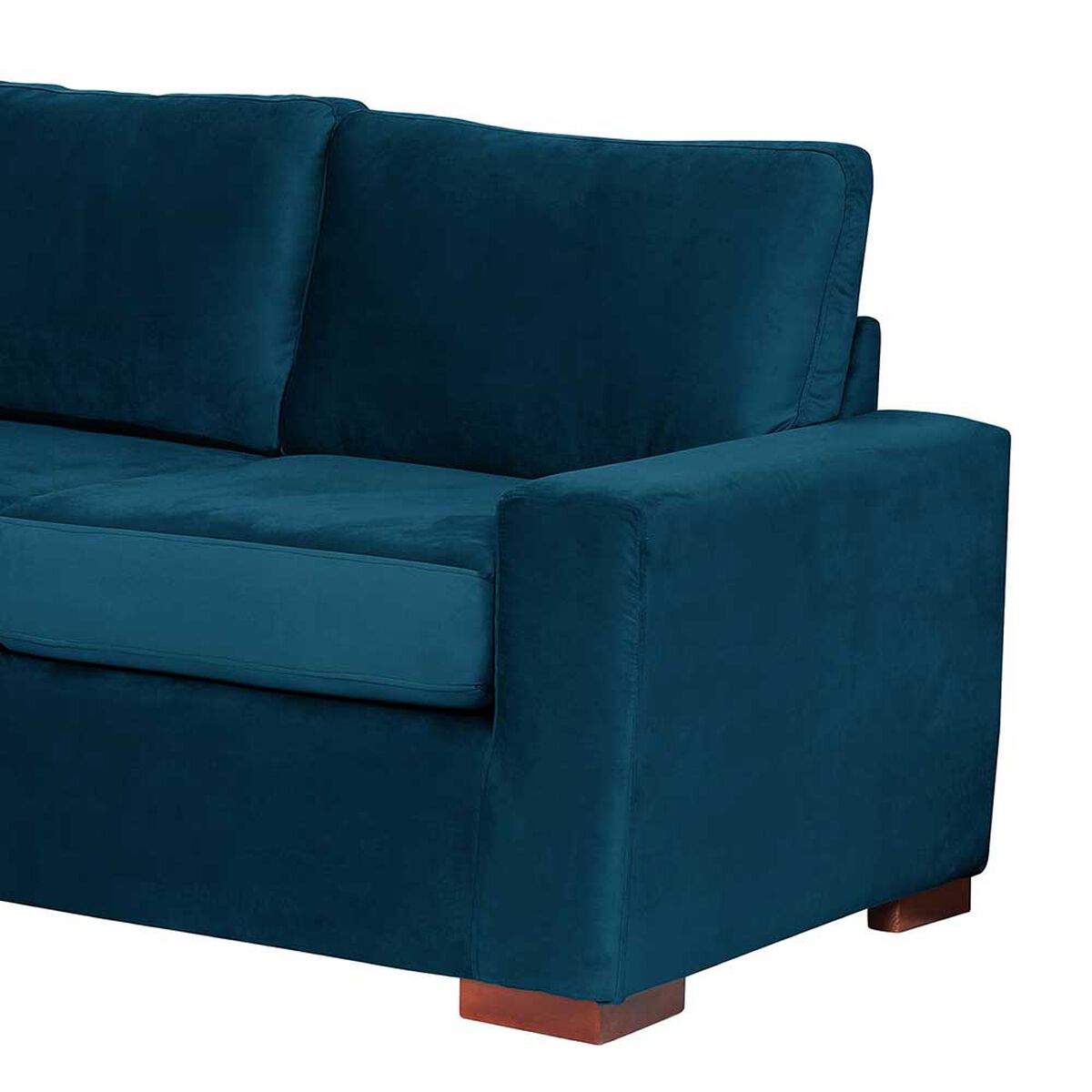 Sof&aacute; Seccional Izquierdo Latam Home Livorno 3 Cuerpos Azul Petroleo