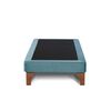 Base Europea Dividida Latam Home 1,5 Plazas Zen Tela Velvet Turquesa