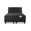 Cama Europea Flex Base Dividida King Black + Respaldo Modern Grafito
