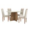 Juego de Comedor Yardas Roma 4 Sillas Off White