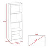 Biblioteca Note 1,60 Cm  2 Puertas - Blanco Hg / Miel