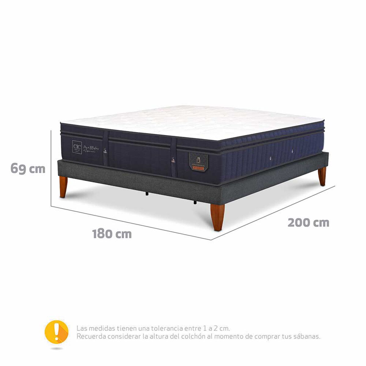 Cama Europea CIC King S&uacute;per Premium
