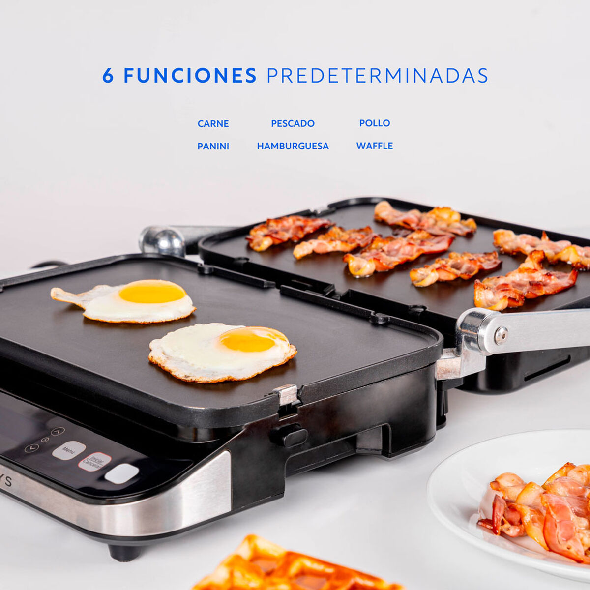 Sandwichera Kioto Panini Let&rsquo;s Grill 3 en 1.