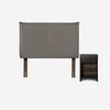 Cama Nido Rosen 1,5 Plazas Pratta + Respaldo + Velador Maurice Gris