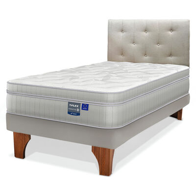 Imagen 2 del producto Cama Europea Arena Paradise 1.5 Plazas + Respaldo Almendra