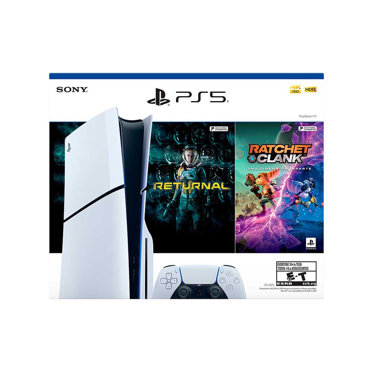 Consola Sony PlayStation 5 Slim con Disco + 2 Juegos + Control