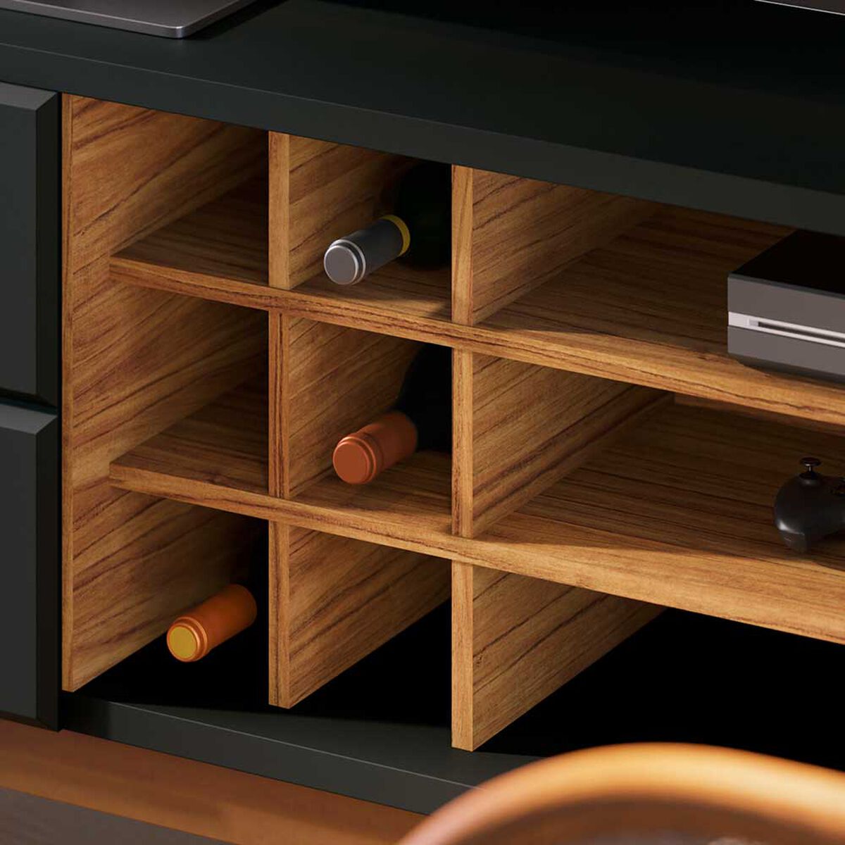 Rack Di Poretti Noronha 75" Negro
