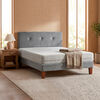 Cama Europea Latam Home 1,5 Plazas Zen Best Gris + Respaldo