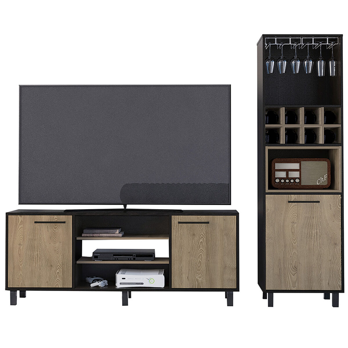 Combo Rack TV + Bar TuHome Kaia