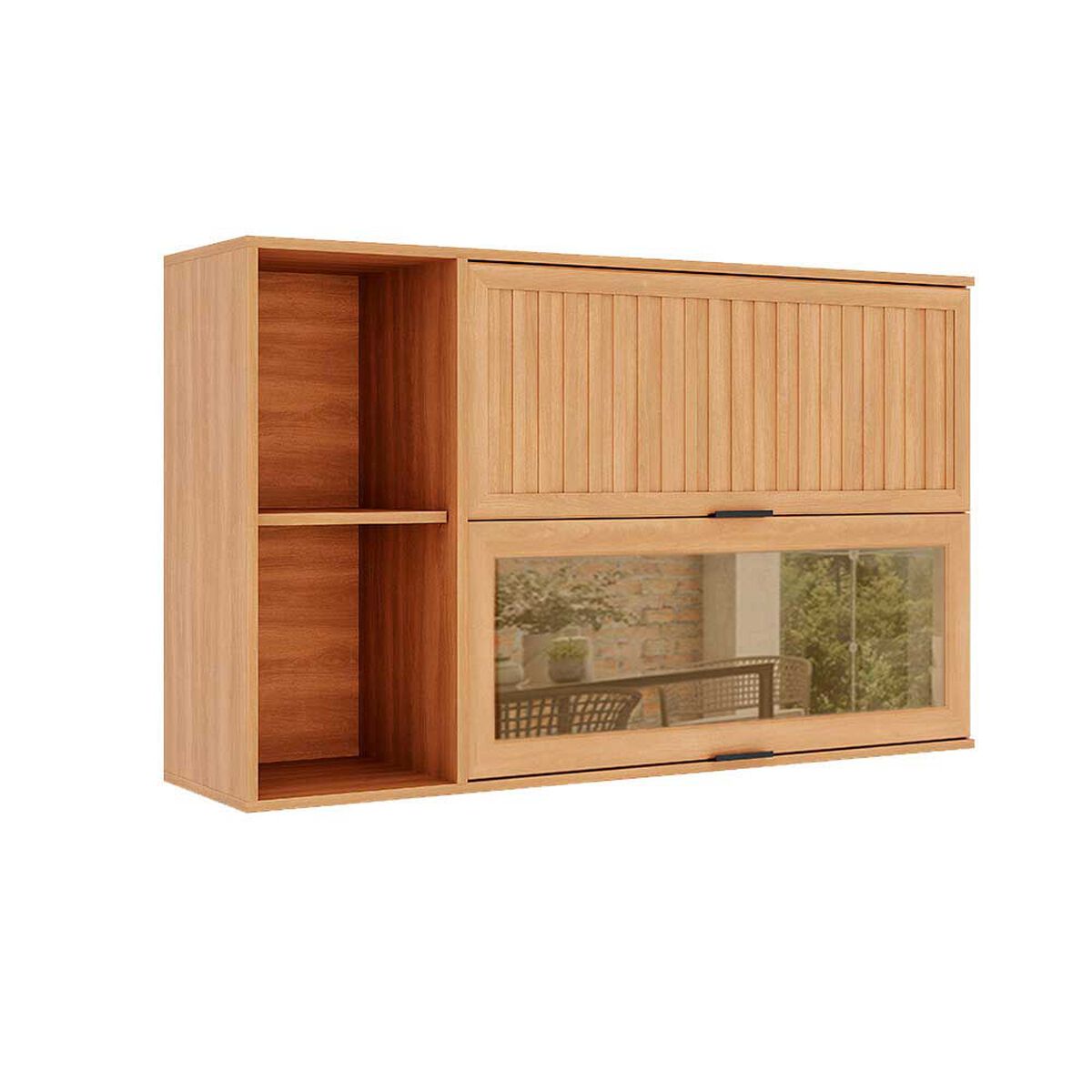 Mueble A&eacute;reo Cocina Roca Casta&ntilde;a 120 cm 2 Puertas Canela-Ceniza
