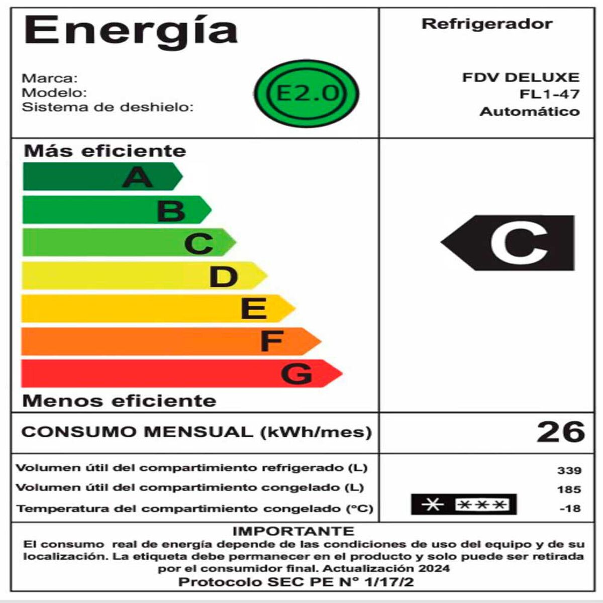 Refrigerador FDV Elite Black 518 lts.