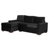 Sofá Seccional Izquierdo Latam Home Livorno 3 Cuerpos Negro