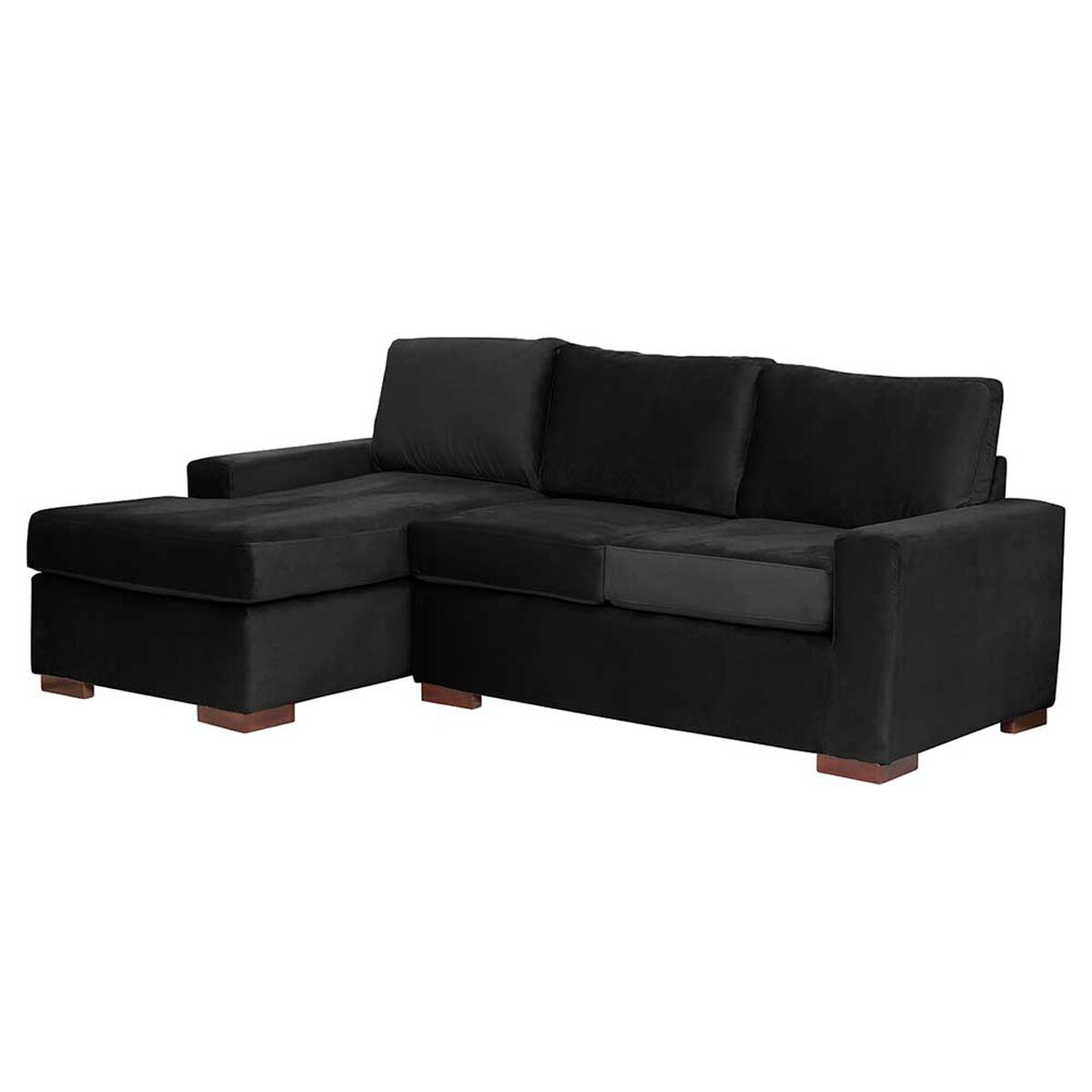 Sofá Seccional Izquierdo Latam Home Livorno 3 Cuerpos Negro