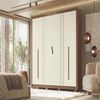 Closet Altavision Miletto 6 Puertas 3 Cajones Caf&eacute; Blanco