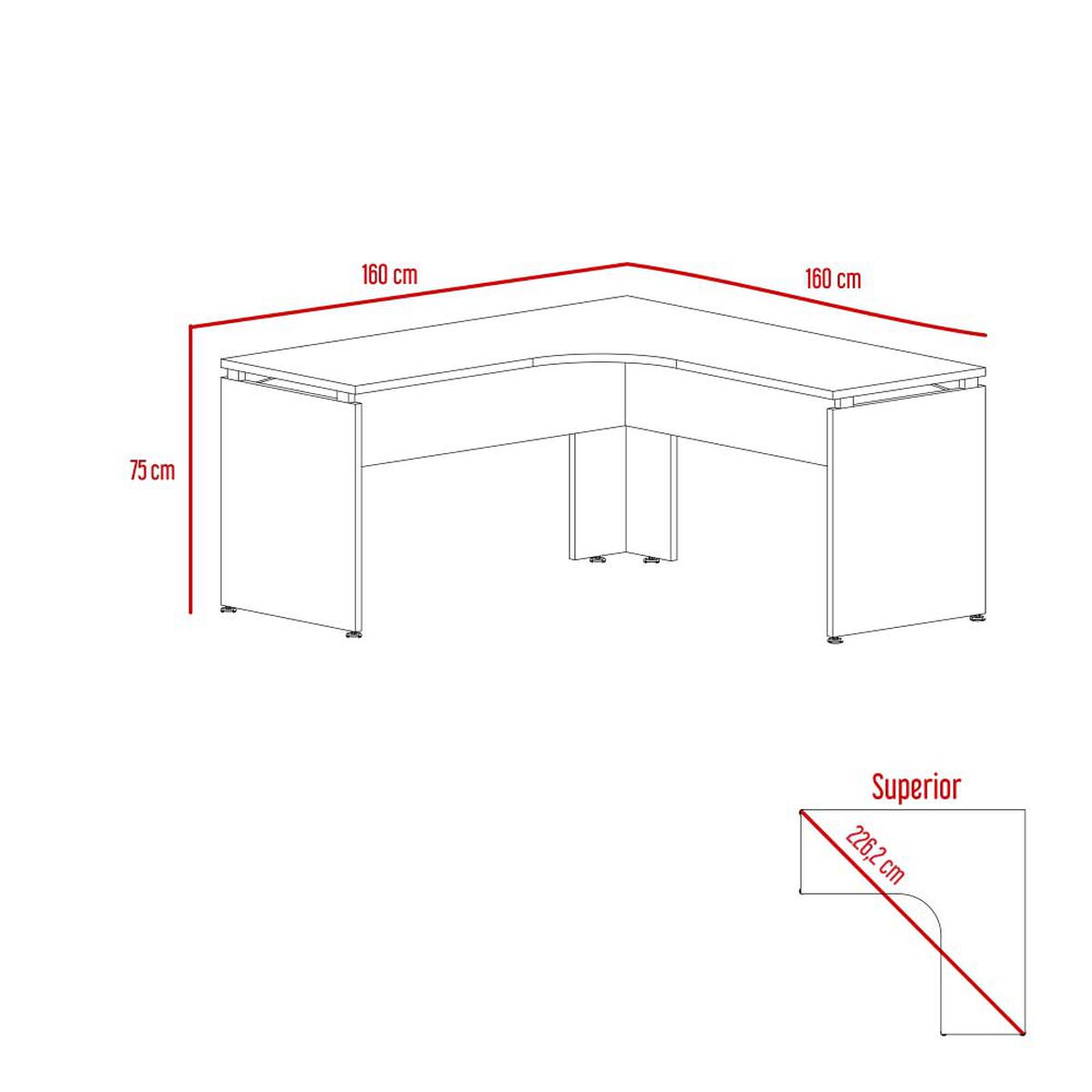 Combo Escritotio + Archivador 4 Puertas TuHome Home Office Negro Soft-Co&ntilde;ac