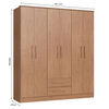 Closet Vekkahome Americano 6 Puertas 2 Cajones Caf&eacute;