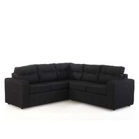 Sofá Seccional Kea Liverpool 5 Cuerpos Cañamazo Negro