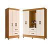 Combo 2 Clóset Vekkahome Mobi 3 Capelina 4 Puertas + 3 Puertas 2 Cajones 