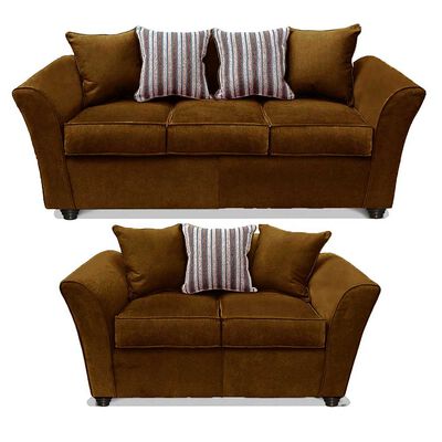 Imagen 2 del producto Juego de Living Elegant Detail Minesota Sofá 3 Cuerpos + Sofá 2 cuerpos + Sillón 1 Cuerpo Café