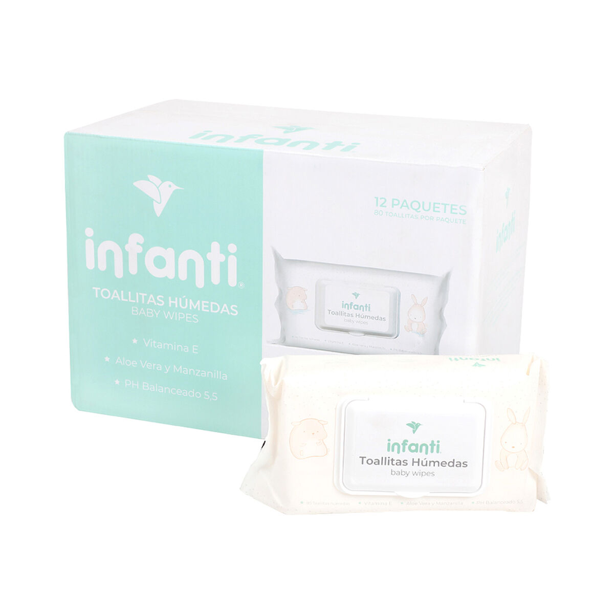 Caja 12 Toallas Húmedas Infanti