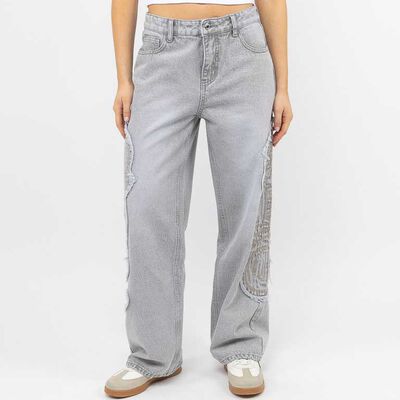 Jeans Mujer Icono Gris