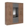 Closet Amuv Closet con Espejo Café Gris