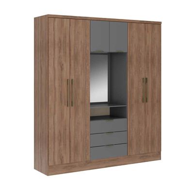 Closet Amuv Closet con Espejo Café Gris