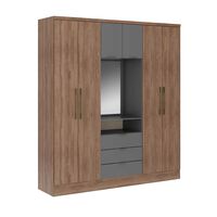 Closet Amuv Closet con Espejo Café Gris