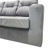 Juego de Living Kea Nize Sofá 3 Cuerpos + Dos Pouf Felpa Gris