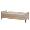 Futón Latam Home Genova Velvet 3 Cuerpos Beige
