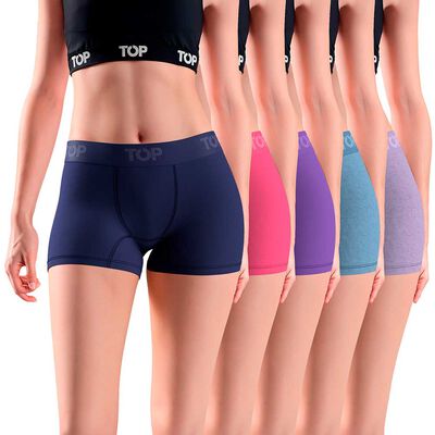Pack 5 Calz&oacute;n B&oacute;xer Corto Mujer Top