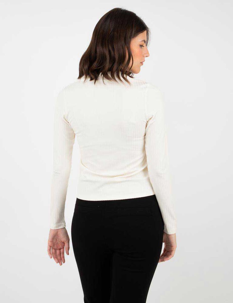 Polera Manga Larga Cuello Mujer Zibel