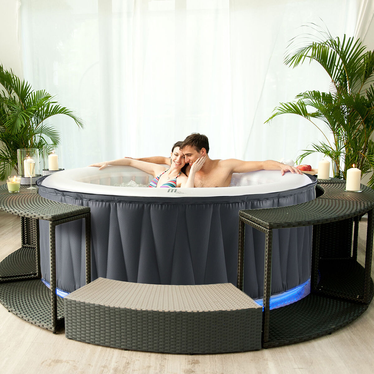 Hot Tub Inflable Mspa Aurora 6 Delight Gris