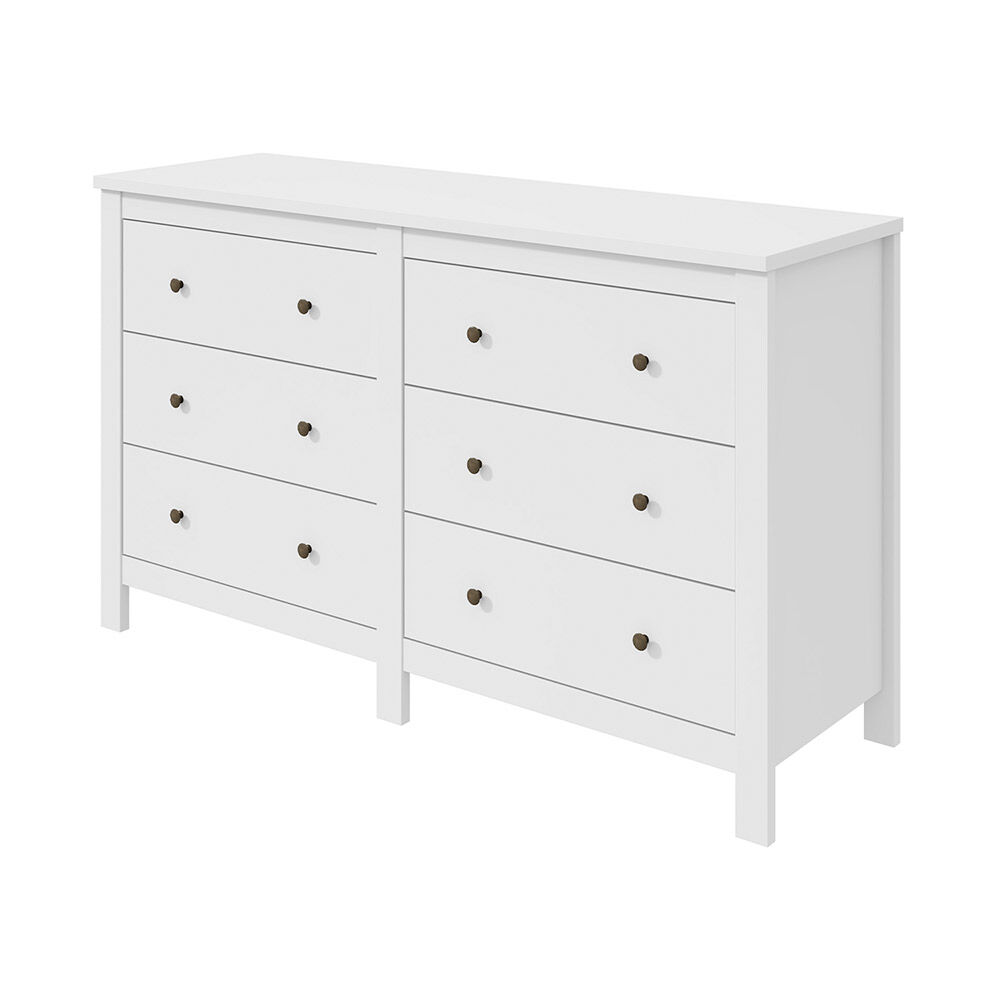Cómoda Di Poretti Design Maggiore 6 Cajones Blanco