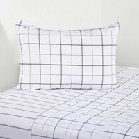 Juego de Sábanas Elements & Co 200 Hilos 1,5 Plazas Squard Blanco