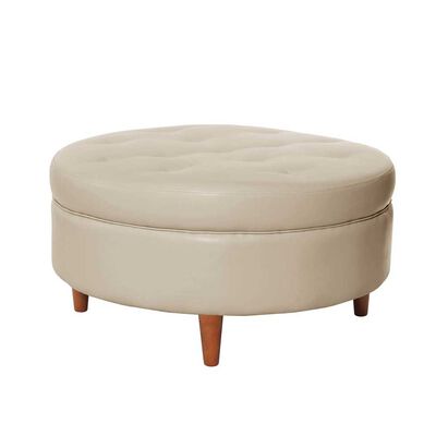 Imagen 1 del producto Pouf Latam Home Paris PU Beige
