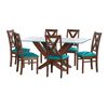 Juego de Comedor Latam Home Alicante 6 Sillas Turquesa